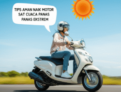 Tips Aman Naik Motor Saat Cuaca Panas Ekstrem